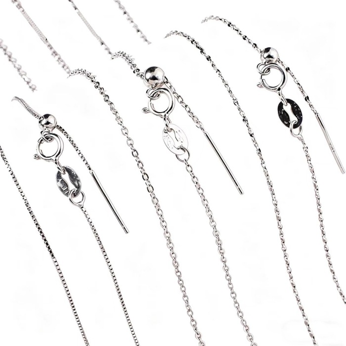 Universal Chain for Threading Small Holes, Ultra-Thin Box Chain for Women, Adjustable Pin Chain, Light Luxury Accessory Chain