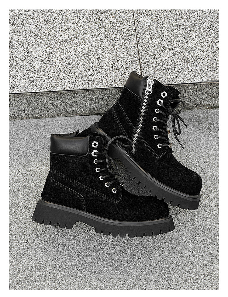 Men's Martin Boots High-top Height-increasing Casual Workwear_voghion.com