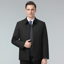 品牌冬季新款翻领棉衣男可拆卸貂绒内胆外套保暖棉服爸爸冬装棉袄