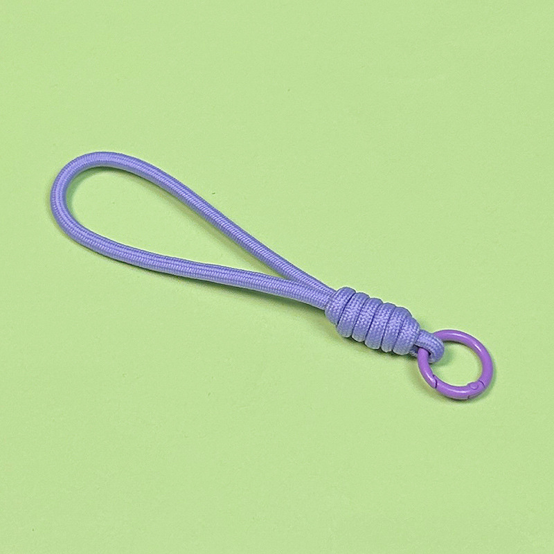 クリエイティブ携帯電話ストラップ diy キーホルダーアクセサリーカラフルなショートロープ人形携帯電話チェーンロープ紛失防止編組ロープ|undefined