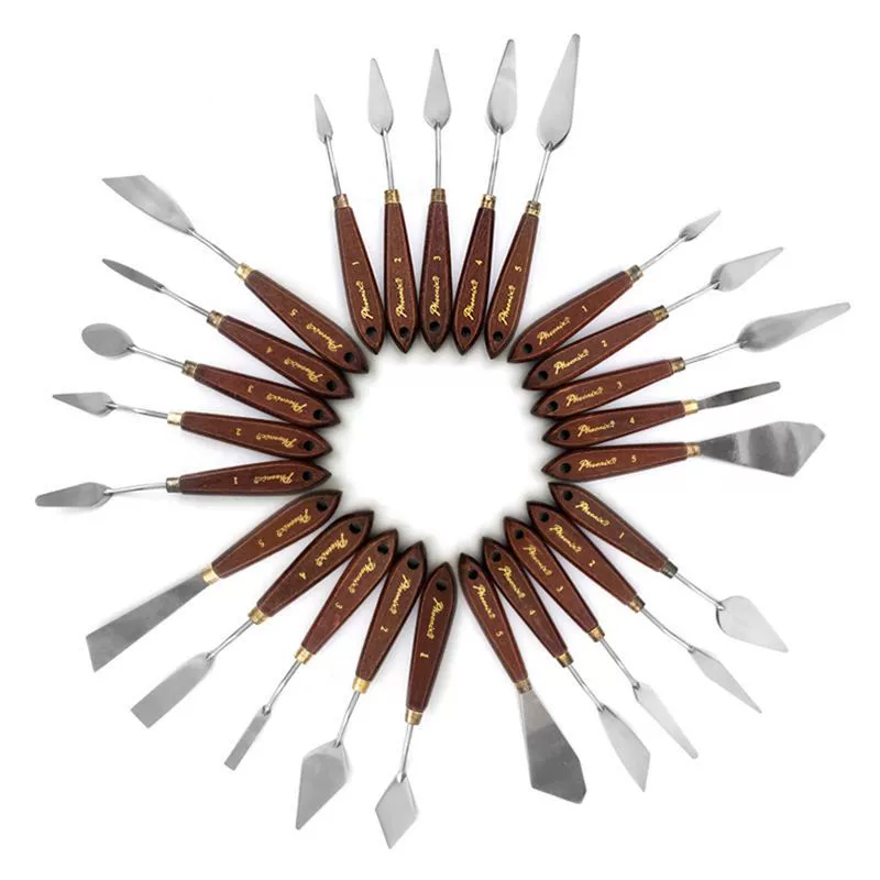 Лопата краски ножа палитры пигмента цвета гуаши создания картины маслом ножа краски искусства 5420 картины маслом Феникса