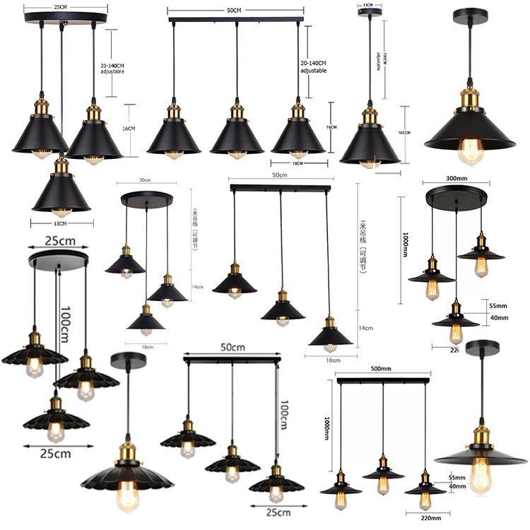 Cross-Border American-Style Retro Pendant Light, Iron Art Creative Ceiling Light for Cafes, Bars, and Restaurants, Vintage Style