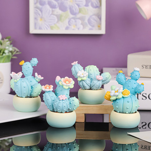 Fantasy Cactus Simulation Potted Resin Crafts Gift Small Fresh Creative Home Decoration Car Decoration
