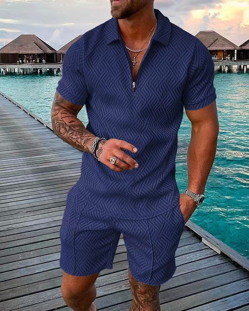 Summer Season Men's Gender Men's Solid Color Shorts Sets Men's Clothing