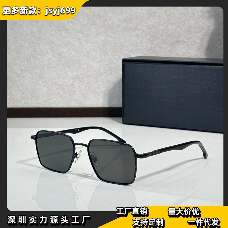 2025 Retro Large Square Frame Sunglasses Trendyy Hip-Hop Lightweight Sunglasses Ins Style Simple Glasses Carrera 356