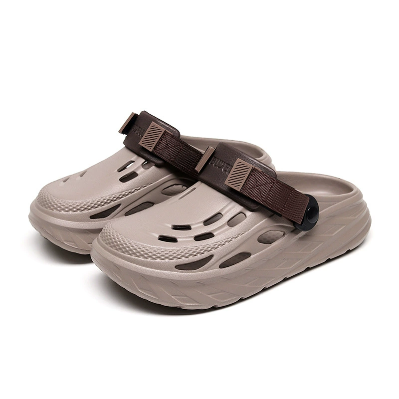 Мужские летние пляжные сандалии с нескользящей подошвой, усиленной подошвой, дышащие, для вождения и прогулок по воде.