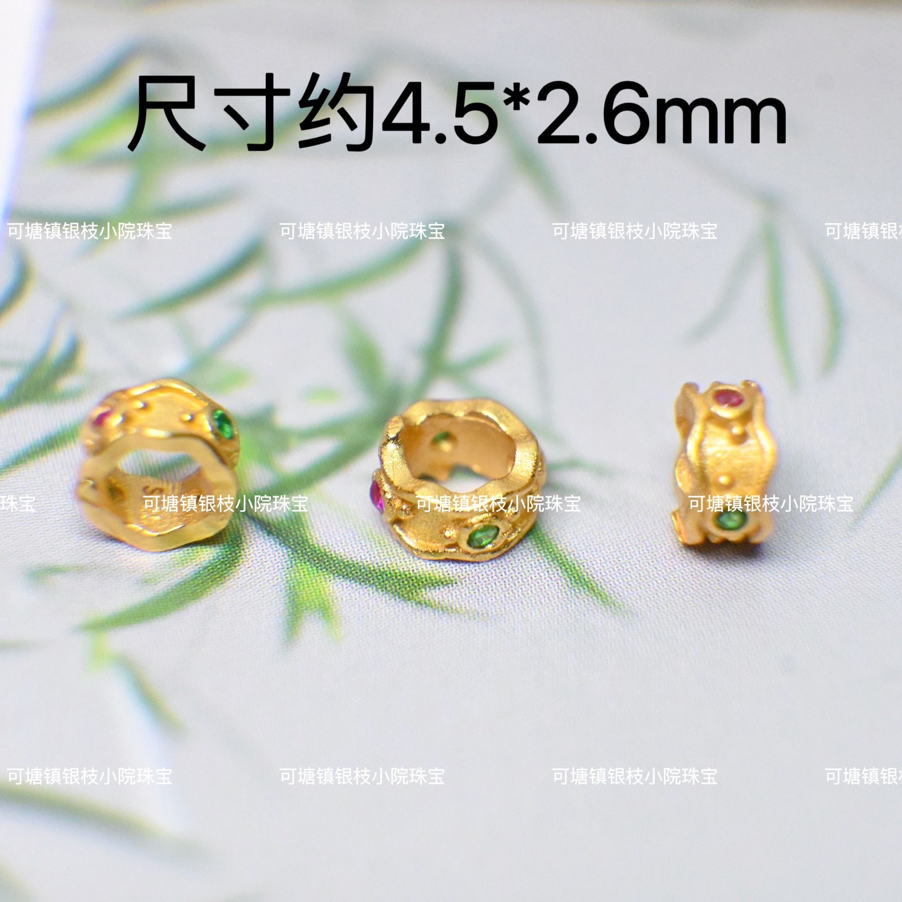 S925 Silver Gufa Gold Bead Frosted Money Beads Transfer Beads DIY Handmade Jewelry Bracelet Beaded Accessories Wholesale
