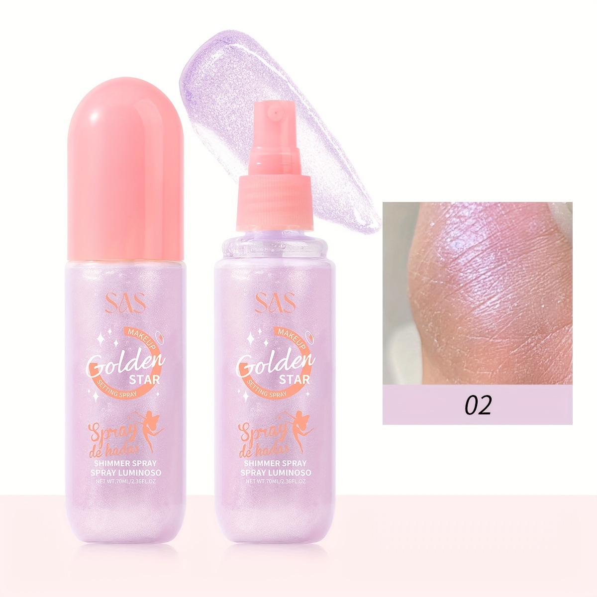 USHAS European and American Cross-border spot líquido de alto brillo corporal base líquida impermeable de larga duración brillo SAC019