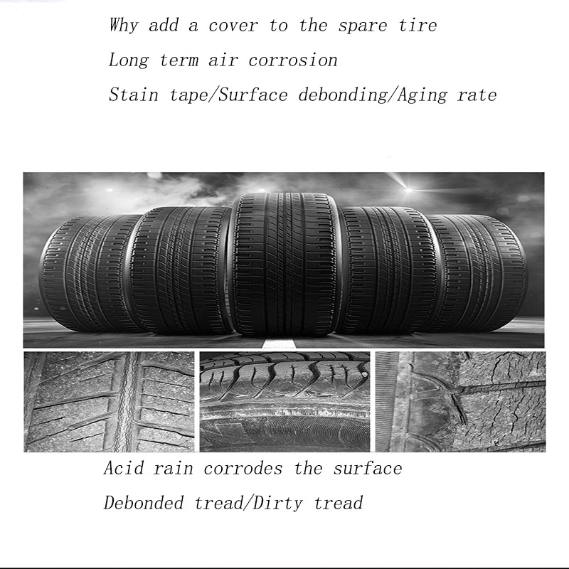 Cross-border automobile tire protection cover 210D Oxford cloth dustproof and waterproof spare tire cover snow tire protection storage cover