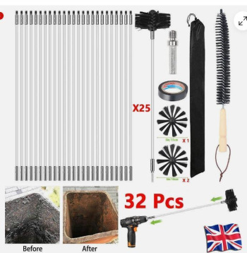 Cepillo de limpieza de chimenea POM para extractor y caldera, flexible, al por mayor image 10