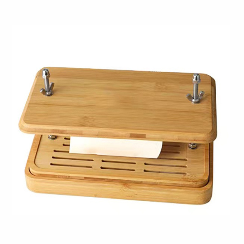 Bloque de tofu bandeja de drenaje filtro de cocina doméstica máquina de tofu de tres capas placa de extrusión de tofu de madera