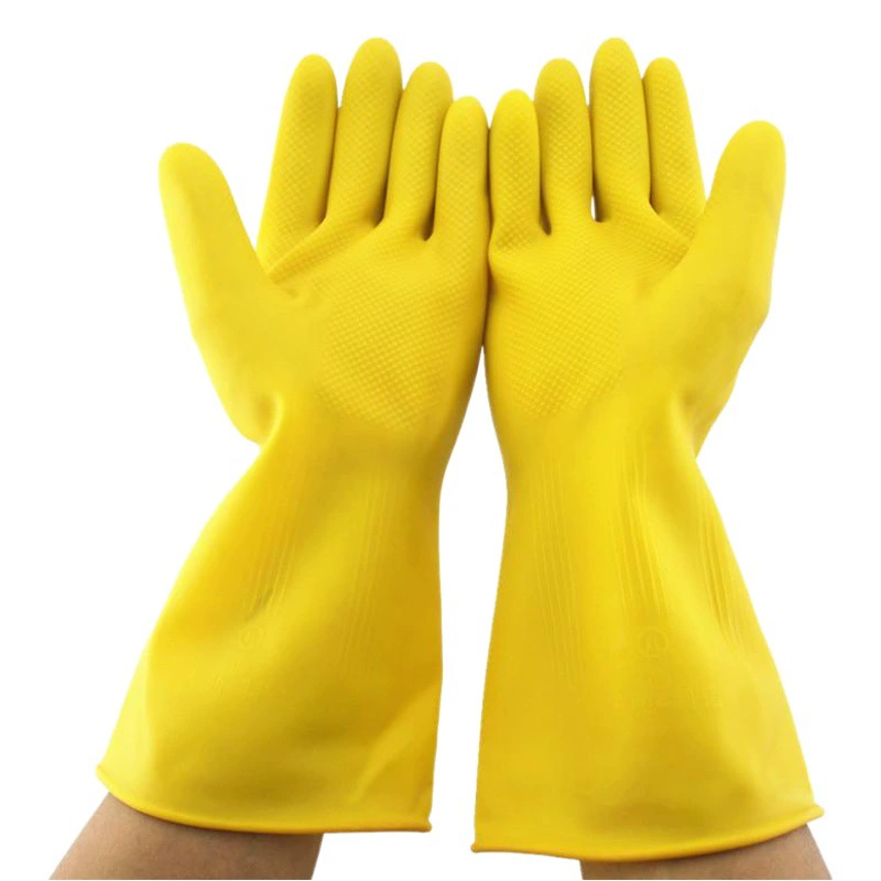 Латексные перчатки марки Nanyang утолщенные латексные перчатки Nanyang водостойкие бытовые кухонные перчатки для мытья масла
