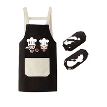 儿童围裙厨师帽宝宝罩衣幼儿园小孩美术画画厨房烘焙衣服反衣代发
