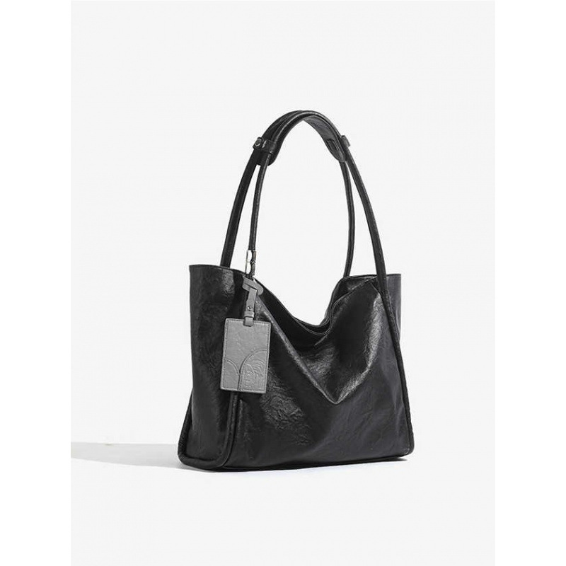 Cross-Border New Niche Simple Black Large-Capacity Tote Bag Women's Summer Commuting High-End Shoulder Bag Armpit Bag