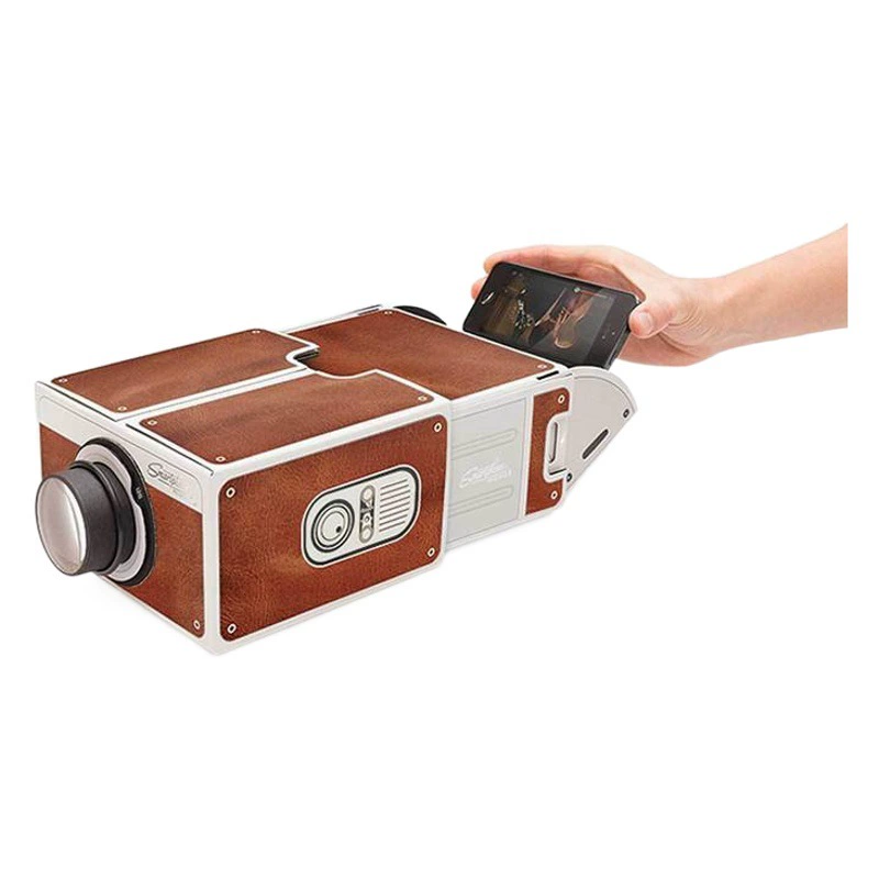 DIY проектор для смартфона 2,0 второе поколение без питания установка небольшой проектор