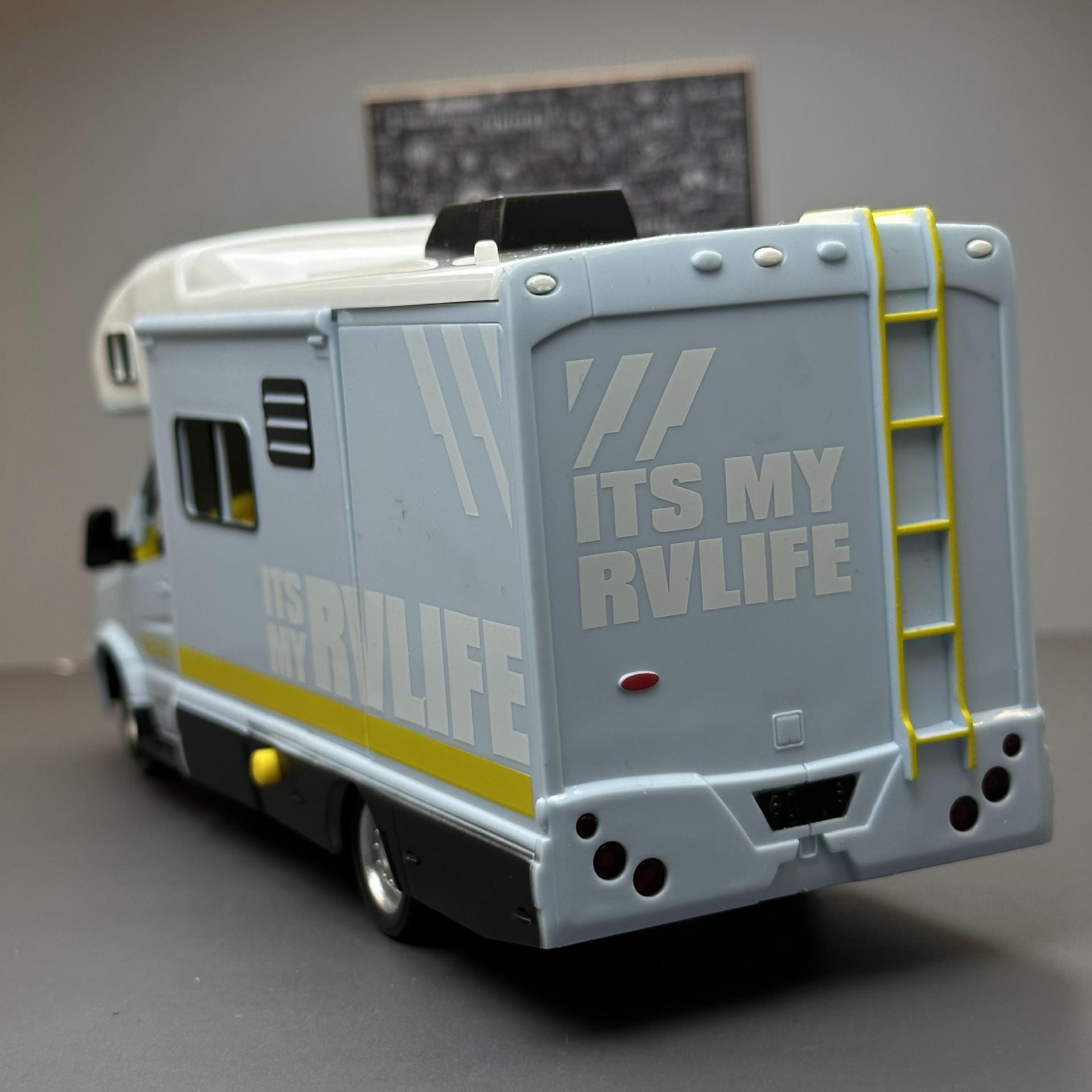 Cailixin aleación modelo de coche 1:32 camping RV sonido luz Tire hacia atrás coche de juguete música modelo decoración colección