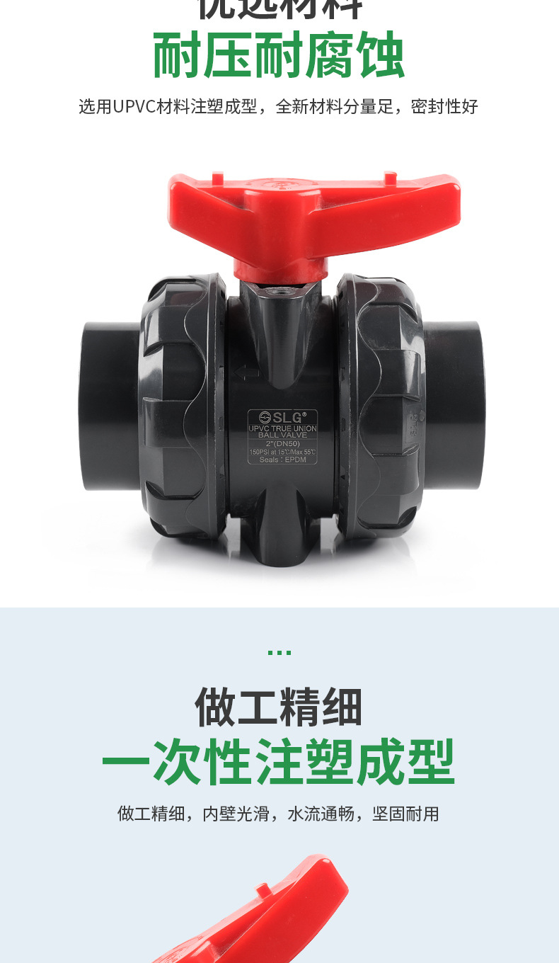 PVC活接球阀UPVC双由令球阀双活接法兰塑料球阀闸阀 开关内牙内丝-阿里巴巴