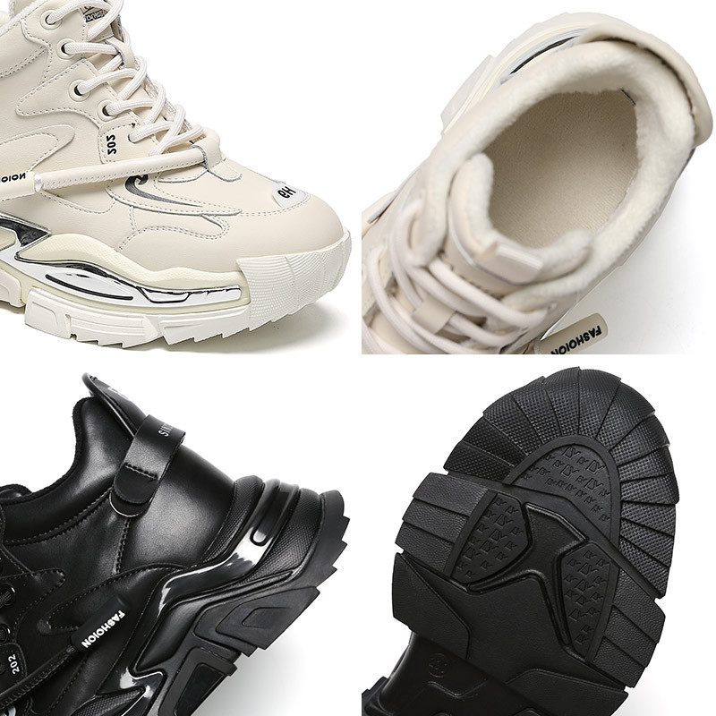 Velours vieilles chaussures femmes nouveau automne et hiver Ins Net rouge chaussures de course décontractées rehaussant rétro chaussures de sport confortables femmes_voghion.com