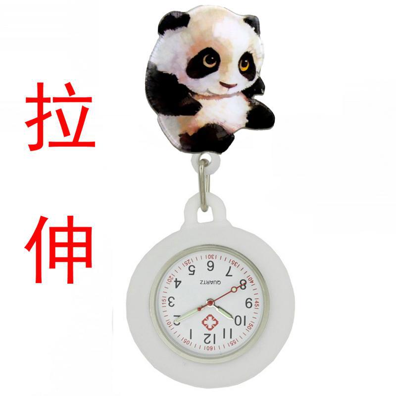 Reloj de enfermera de estiramiento multifuncional luminoso fuerte reloj colgante reloj electrónico digital retráctil de dibujos animados lindo clip cronómetro reloj de bolsillo