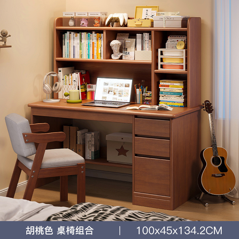 Escritorio de madera sólida escritorio de estudio para estudiantes en el hogar escritorio de escritorio estante de dormitorio escritorio de escritorio para adultos