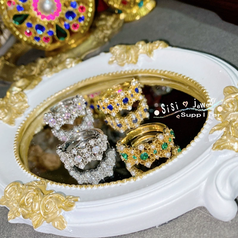 Small design zirconium, universal ring, European style