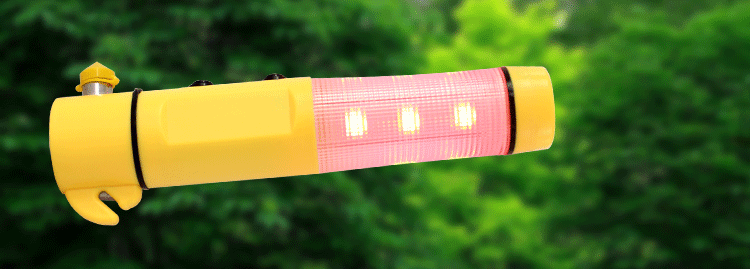 Car safety hammer, multifunctional emergency strong flash flashlight, car emergency escape fire hammer, window breaker