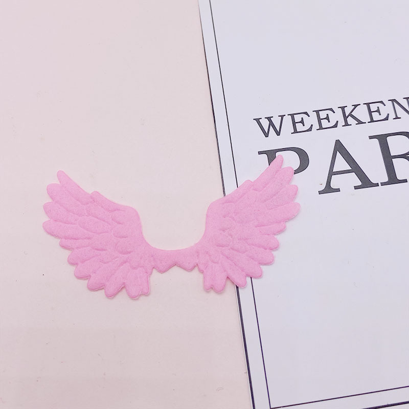 Ultrasónico fieltro alas de Ángel niños dibujos animados DIY pelo accesorios horquilla juguete muñeca ropa sombrero Accesorios