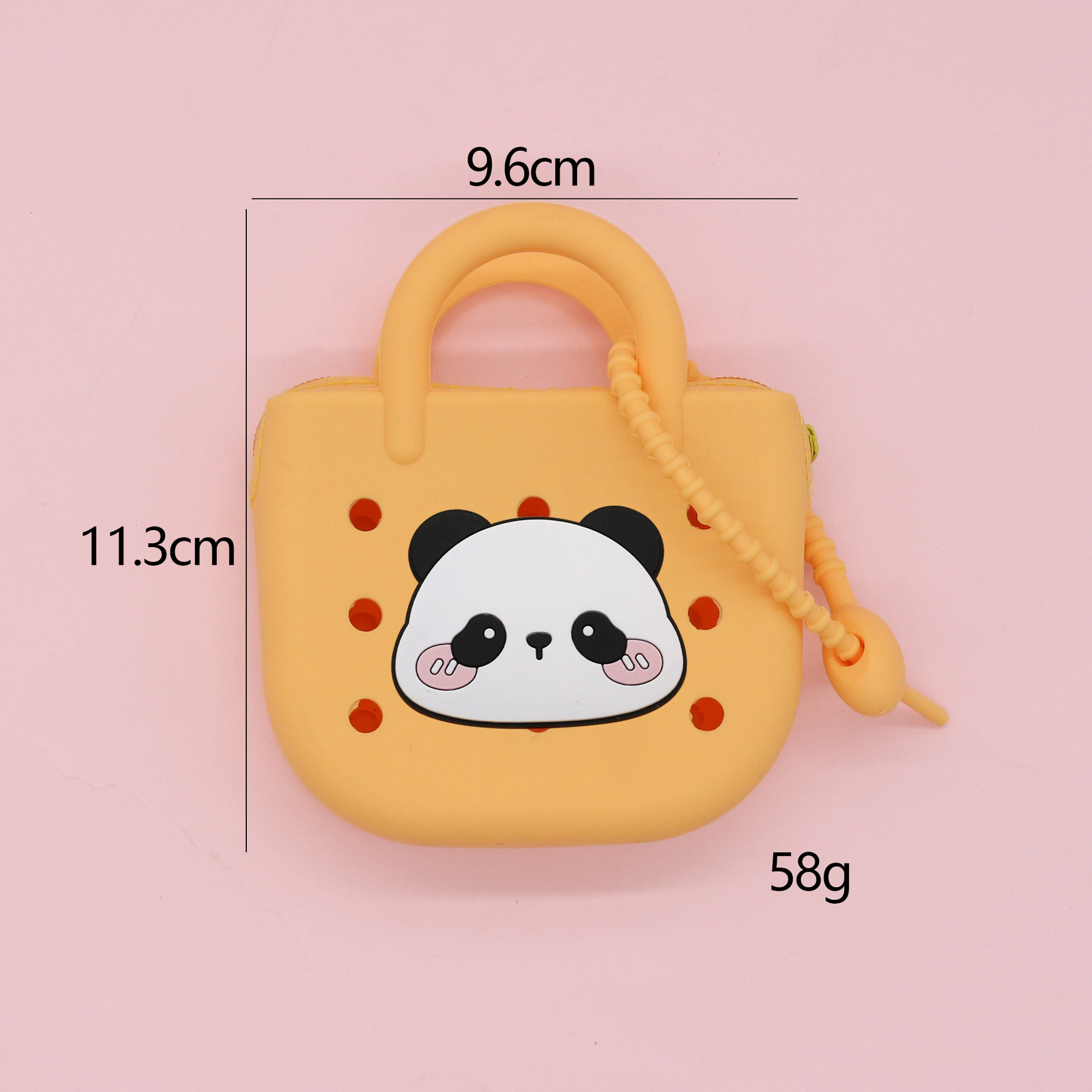 Monedero de silicona portátil explosivo lindo bolso de playa ligero y compacto nuevo bolso de almacenamiento de agujero de bricolaje de dibujos animados
