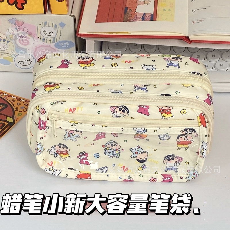 クレヨンしんちゃん痛バッグ鉛筆バッグイン漫画高価値文具バッグ学生大容量筆箱日本製収納|undefined