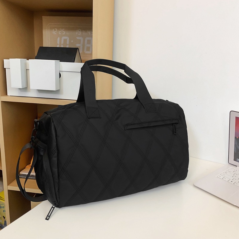 Bolsa de viaje de moda transfronteriza de un solo hombro bordada de diamante separación seca y húmeda bolsa de ejercicios bolsa de equipaje de almacenamiento independiente