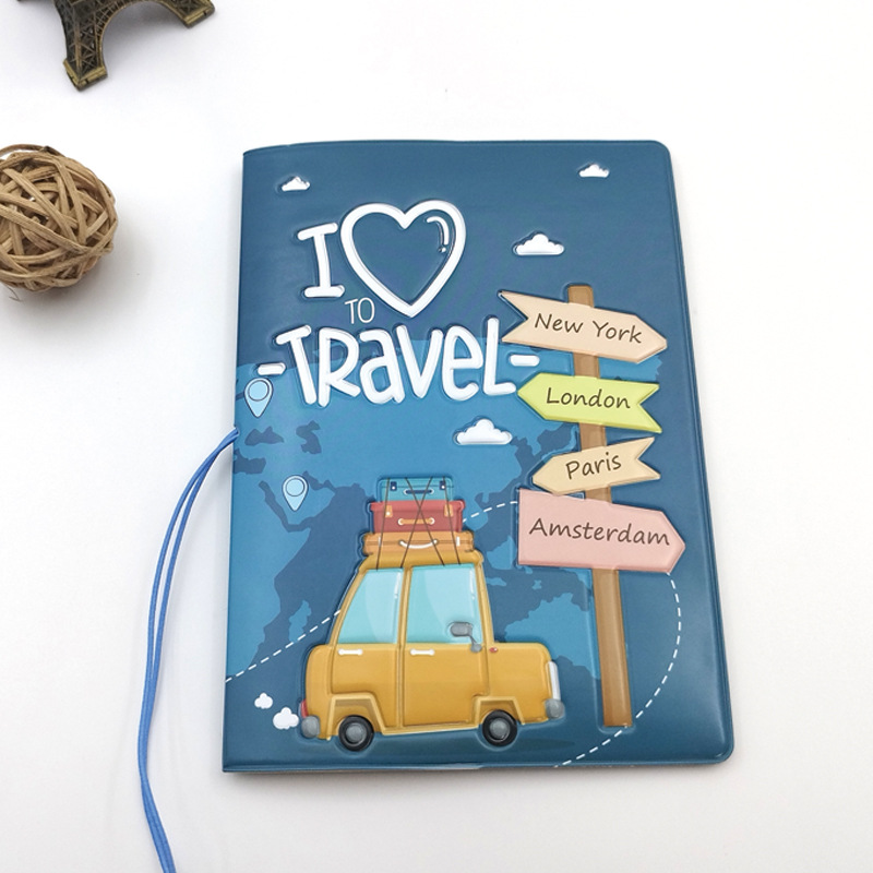 Unisex Cute Cartoon Pvc Passport Holders display picture 3