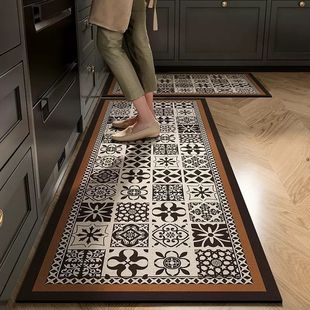 Kitchen Floor Mats, Household Nailed Water-Absorbing, Oil-Absorbing and Stain-Resistant Mats, New Room Living Room Strip Carpets
