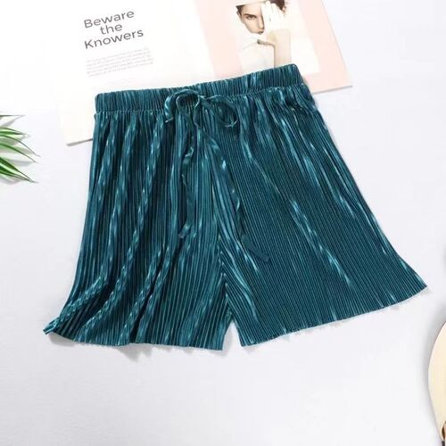 Women's Summer Large Size High-Waist Korean Style Student Loose Casual Large Straight Leg Pants with Ice Silk Ribbon Wide Leg Pants