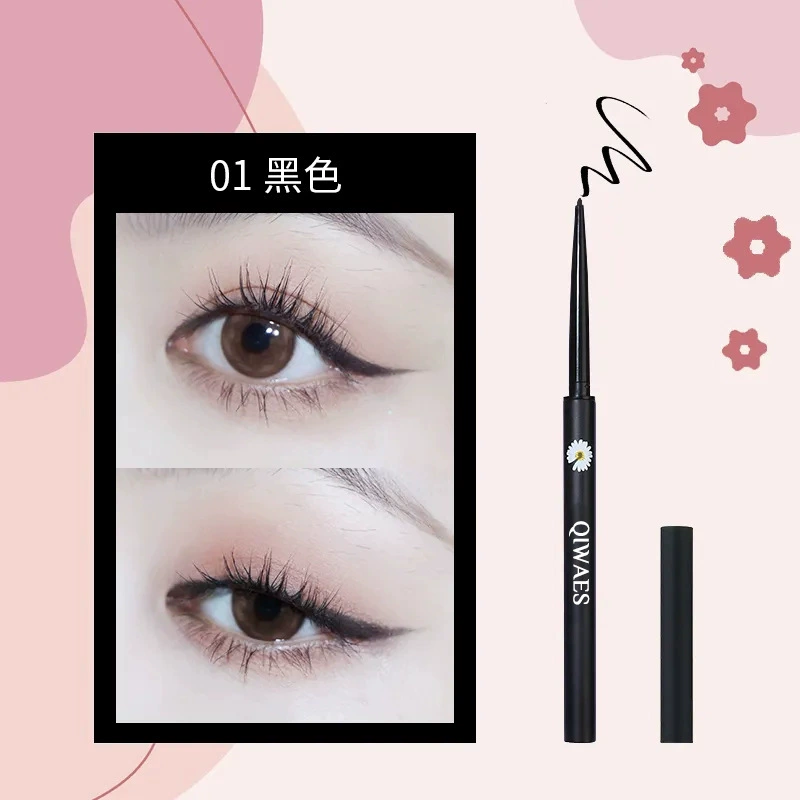 Водостойщий коричневый карандаш для глаз, eyelash? нет; eye makeup = макияж глаз, без размазывания