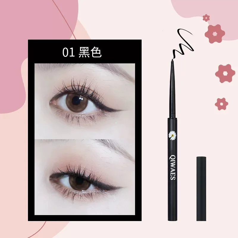 Водостойщий коричневый карандаш для глаз, eyelash? нет; eye makeup = макияж глаз, без размазывания