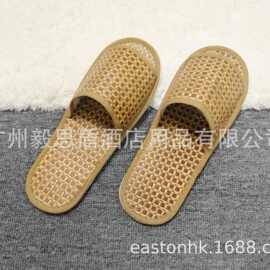 免费LOGO酒店一次性仿麻拖鞋高端宾馆民宿美容院待客厚防滑底批发