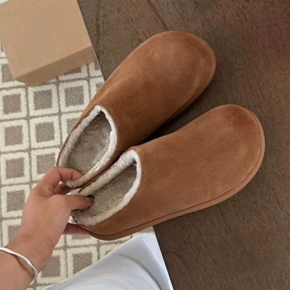 Новые женские сабо Birkenstock на толстой подошве, осень-зима 2025, на флисовой подкладке, популярные ретро-мюли с закрытым носком