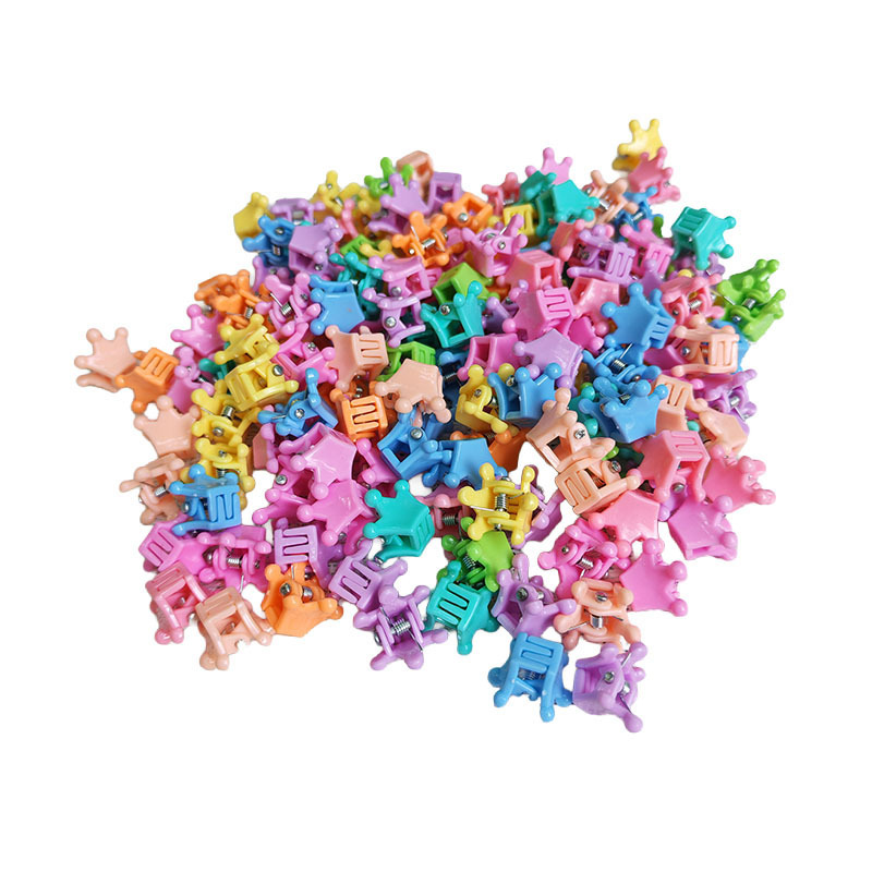 Pequeñas flores mini arco iris de flores elegante pinzas de cabello coloridas para niños pinzas de cabello dulces de frijoles pinzas de frijoles para bebés mariposa toque de cabeza