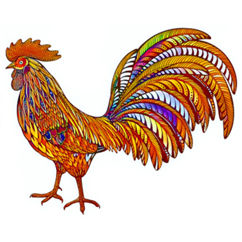 Especial en forma de rompecabezas de madera León búho Lobo Tyrannosaurus animal transfronterizo rompecabezas irregular bloques de construcción de los niños de juguete