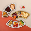 Suit set reunion platter tableware combination Sange stainless steel round table New Year plate hotpot hot pot disk home disc