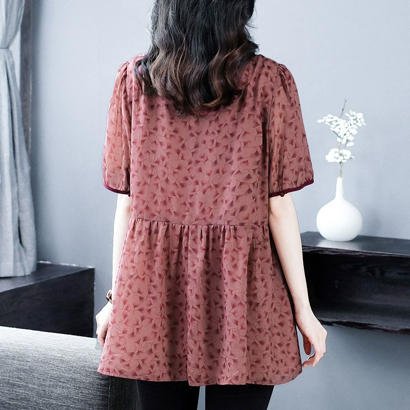 Летняя рубашка для мамы, футболка, оверсайз, plus size
