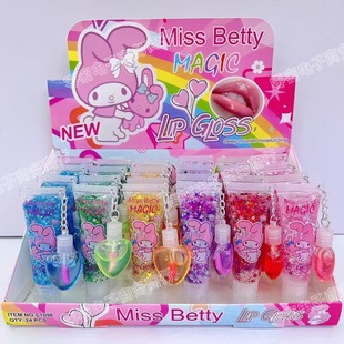 Hot Selling Missbetty Magic Lip Gloss Cute Rabbit Pendant Moisturizing and Moisturizing Fairy Style Lip Glaze Wholesale