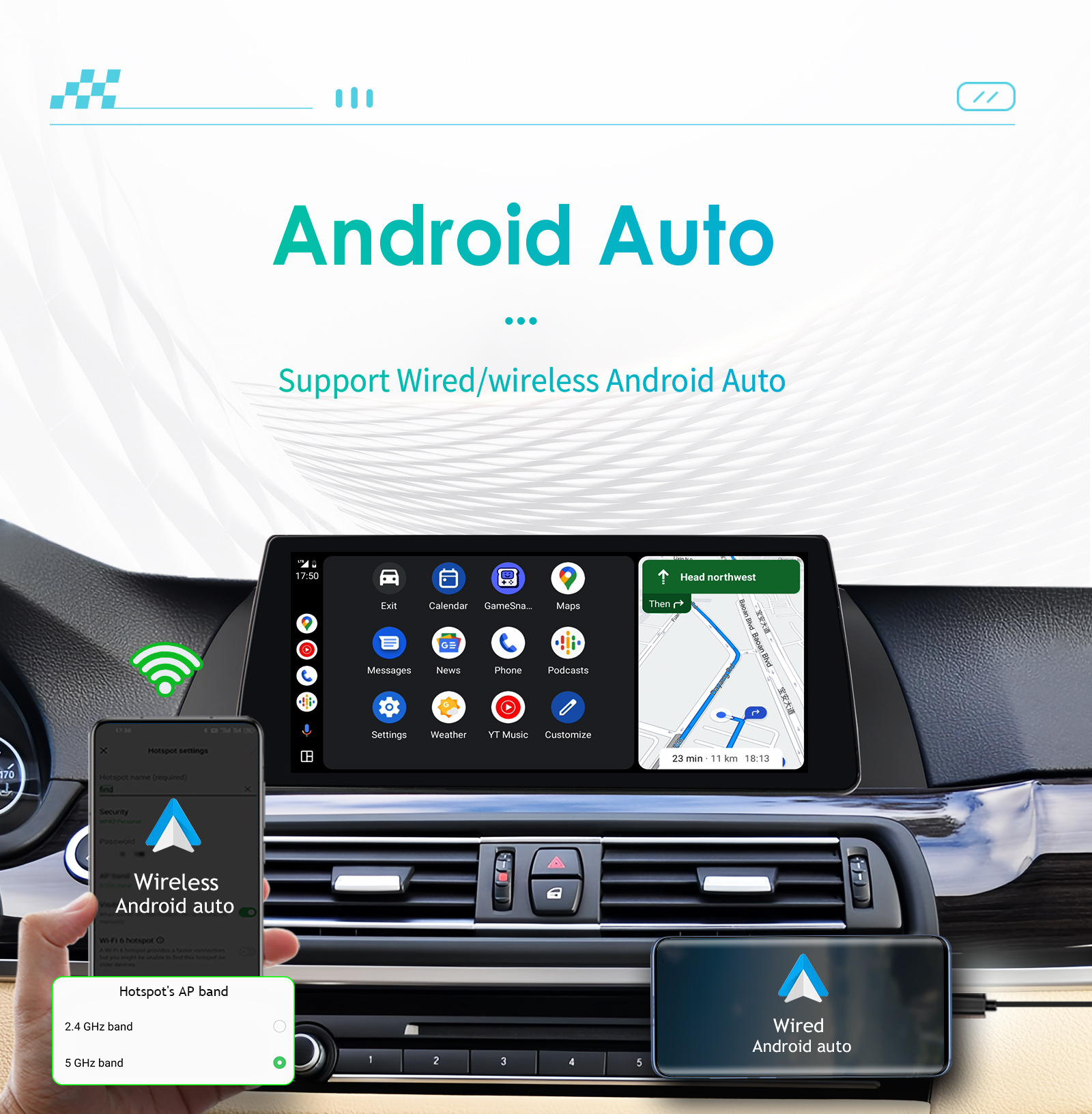 10.25inch Bmw Navigation 525I 528I Is Suitable for 11-12 Models 5 Series F10 F11 Modified High-Definition Large Screen