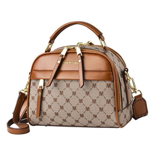 Manufacturer's 2024 new style horizontal zipper small square bag women's bag handbag temperament women's small bag crossbody bag simple and trendy