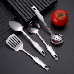 Household Cooking Utensil Set Wholesale Children's Mini 4-Piece Set 304 Stainless Steel Hot Pot Ladle Soup Spoon