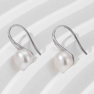 DIY Pearl Earrings Empty Holder Accessories Electroplated 18K Gold High Heels Spoon Ear Hook Women's All-match Earrings Wholesale