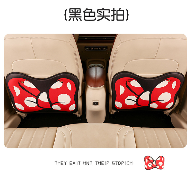 Polka Dot Anti-Kick Pad Chair Back Hanging Short Chair Back Anti-Kick Pad Car Seat Chair Back Anti-Fouling Pad Bow Type
