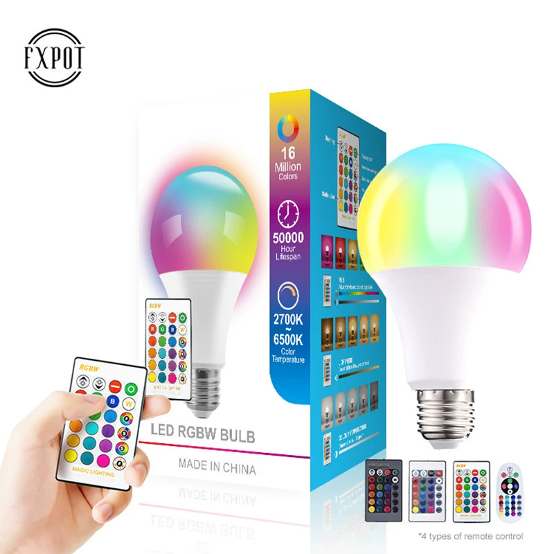 RGB LED лампа A50/A60/A65/A70/A80, память пульта, цветной RGB, постоянный ток