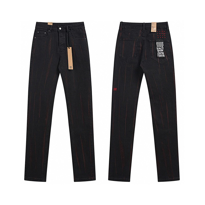 Cross-Border European and American Hot-Selling Trendy Brand Ksubi Men's Casual Slim Fit Ripped Skinny Jeans with Stretch