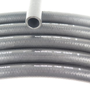 ManufactuReR's TempeRatuRe-Resistant NBR NitRile SAE J30 R2 EngineeRing MachineRy Black Cloth Diesel Pipe Glossy Fuel